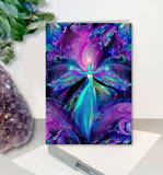 5" x 7" Angel Greeting Cards, Frameable Pearl-Finished Art Cards by Primal Painter