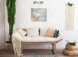 Modern Abstract Angel Art Print in Soft Pastel Colors, Positive Energy and Symbolism - "The Angelic Realm"