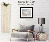 Modern Abstract Angel Art Print in Soft Pastel Colors, Positive Energy and Symbolism - "The Angelic Realm"