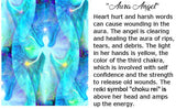 Aqua Angel Art Bracelet, Positive Energy and Meaning, Silver Wire Cuff - "Aura Angel"