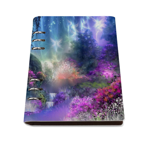 Impressionist Landscape Fantasy Art Binder Notebook, Purse Size Lined Journal for Dreams or Diary (