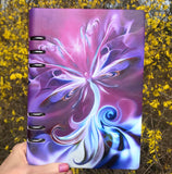 Purple Fairy Art Binder Notebook, Purse Size Lined Journal for Dreams or Diary