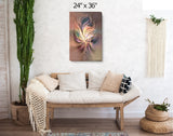 Abstract Art Canvas Print With Earth Elements and Symbolism - "Dance of Energy"