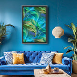 Modern Abstract Blue Art Print, Spiritual Wellness Meditation Decor - "Under the Sea"