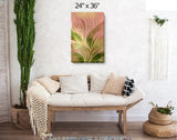 Abstract Art Canvas Print, Plants in Earth Tones with Positive Energy and Symbolism - "Wild and Free"