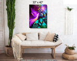 Guardian Angel Gallery Stretched Canvas, Rainbow Reiki Home Decor -  "Divine Protection""