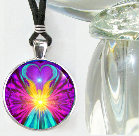 Rainbow Pendant, Angel Necklace, Chakra Jewelry "The Beacon"