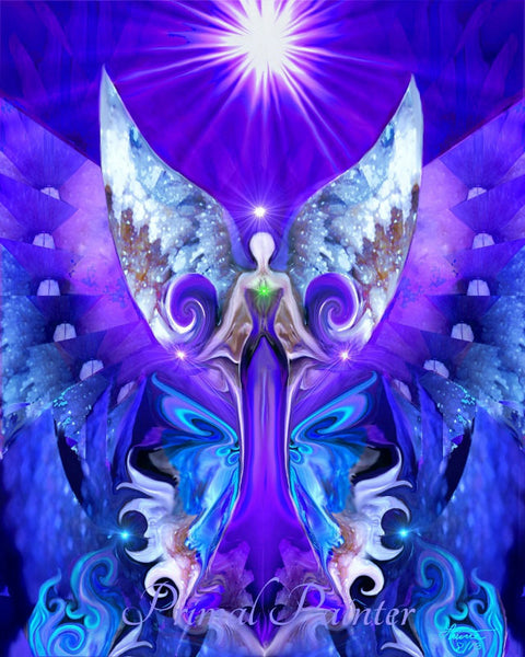 Angel Healing Reiki Sixth Chakra Art Print  