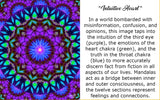 Purple Green Mandala Greeting Card, Reiki Angel Notecards, Sacred Geometry - "Intuitive Heart"