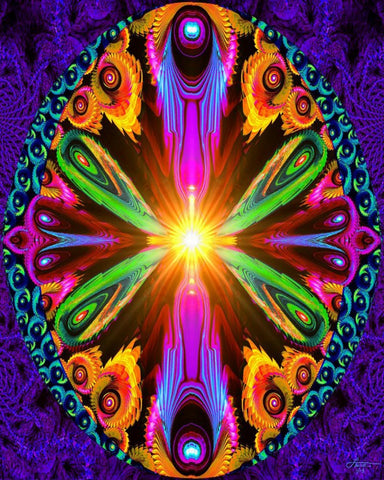 pyschedelic chakra art, rainbow abstract