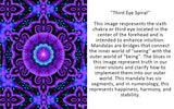 Purple Swirl Mandala Greeting Card, Reiki Angel Notecards, Sacred Geometry - "Third Eye Spiral"