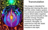 Original digital art of a sphere encircling the violet flame and surrounded by fairies with an intricate rainbow colored pattern in the background. Reiki-inspired art for energy workers and spiritual seekers with text describing the symbolism.