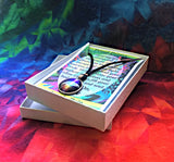 Purple & Teal Abstract Art Jewelry, Reiki Energy Necklace - "Intuitive Truth"