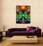 Rainbow Fairy Tapestry, Art Blanket, Meditation Room Decor, "The Butterfly Effect"