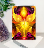 Angel Collection Large Greeting Cards, Frameable 5" x 7" Pearl-Finished Art Cards by Primal Painter