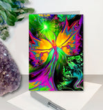 Set of Five Notecards, 5" x 7" Angel Greeting Cards, Reiki-Inspired Art Cards by Primal Painter