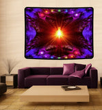 Chakra Wall Hanging, Art Blanket, Meditation Room Decor, "The Protector"