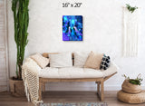 Blue Energy Art Print, Teal and Purple Goddess Theme with Symbolism - "Alignment"