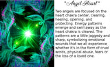 Twin flame angel art with a symbolism and meaning text