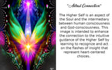 Visionary Art Print, Psychedelic Guardian Angel, Rainbow Energy Artwork by Primal Painter - "Astral Connection"