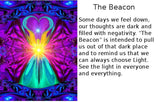 Rainbow Angel Pendant, Twin Moons Necklace, Pink Rays - "The Beacon"