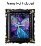 Decorative fairy artwork with ornate frame on a white background