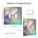 Pastel Abstract Art Decorative Switch Plate Cover with Beveled Edges, 2 Sizes, Creative Home Decor