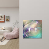 Pastel Abstract Art Decorative Switch Plate Cover with Beveled Edges, 2 Sizes, Creative Home Decor