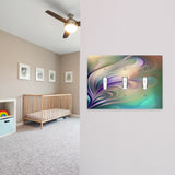 Pastel Abstract Art Decorative Switch Plate Cover with Beveled Edges, 2 Sizes, Creative Home Decor