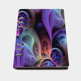 Fractal Art Binder Notebook with Psychedelic Swirling Colors, A5 Dream Journal