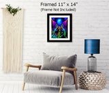 Visionary Rainbow Artwork by Primal Painter, Metaphysical Energy Art Print - "Breaking Free"