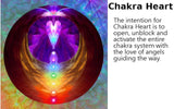 Diamond Shaped Chakra Necklace, Rainbow Angel Wings Artwork, Energy Jewelry -  "Chakra Heart"