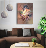 Abstract Art Canvas Print With Earth Elements and Symbolism - "Dance of Energy"