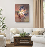 Abstract Art Canvas Print With Earth Elements and Symbolism - "Dance of Energy"