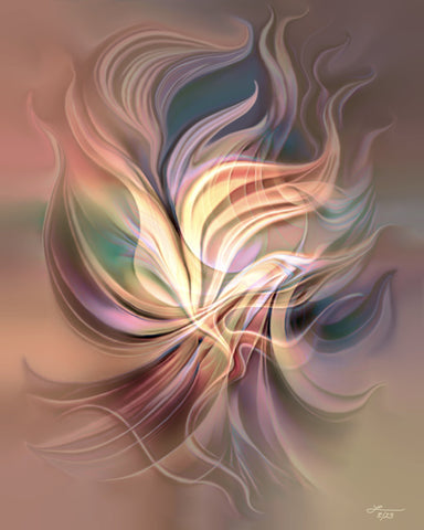 Abstract Modern Art Print, Pastel Warm Colors, Grounding Earth Symbolism - "Dance of Energy"