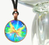 Pastel Angel Art Necklace with Metaphysical Artwork by Primal Painter