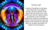 Rainbow Angel Necklace, Reiki Energy Pendant, Metaphysical Art - "Embrace Light"