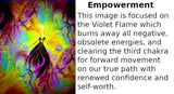 Rainbow Angel Necklace, Violet Flame Energy Jewelry, Visionary Art Pendant "Empowerment"