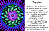 Mandala Fairy Art Print, Blue Green Sacred Geometry Artwork by Primal Painter -" Fairy Circle"