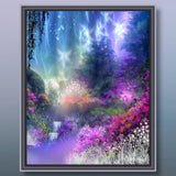 Abstract Impressionist Art Print, Rainbow Fantasy Dreamscape - "The Fairy Realm"