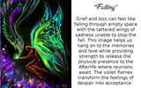 Violet Flame Fairy Art Print, Metaphysical Symbolism, Energy Art by Primal Painter - "Falling"
