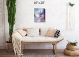 Minimalist Zen Abstract Art Canvas Print in Pastel Colors with Positive Energy and Symbolism - "Feathers and Wind"