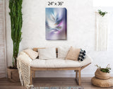 Minimalist Zen Abstract Art Canvas Print in Pastel Colors with Positive Energy and Symbolism - "Feathers and Wind"