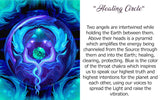 Twin flames artwork with text describing symbolism