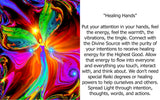 Metaphysical Red Angel Print, Reiki Energy Art by Primal Painter - "Healing Hands"
