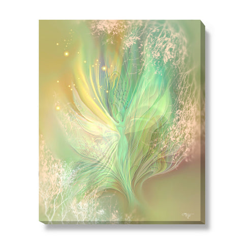 Pastel Ethereal Angel Art Canvas Print, Contemporary Artwork with Symbolism - "Higher Self"