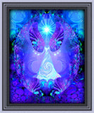 Reiki Energy Angel Art Print, Uplifting Symbolic Violet Wall Decor - "Hope"