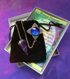 Amethsyt Crystal Pendulum, Dowsing Tool with Reiki Energy Art by Primal Painter - "Intuitive Truth"