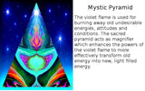 Violet Flame Necklace, Pyramid Metaphysical Meaning, Energy Artwork - "Mystic Pyramid"