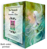 Illustrated story  card featuring Mystrielle of the Elemental Realm in blues, greens and pink. Art by Primal Painter